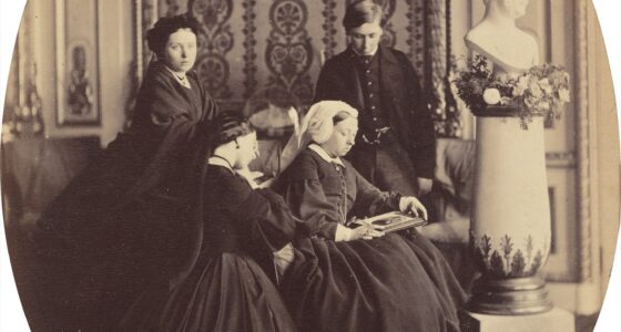 Photograph of Queen Victoria in black mourning dress and widow’s cap, 1862.